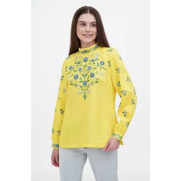 Womens yellow blouse store